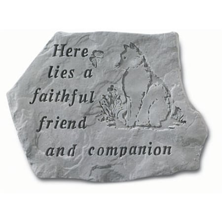 Kay Berry Here Lies A Faithful Friend And Companion - Cat Memorial - 15.5 Inches x 11.5 Inches KA313493
